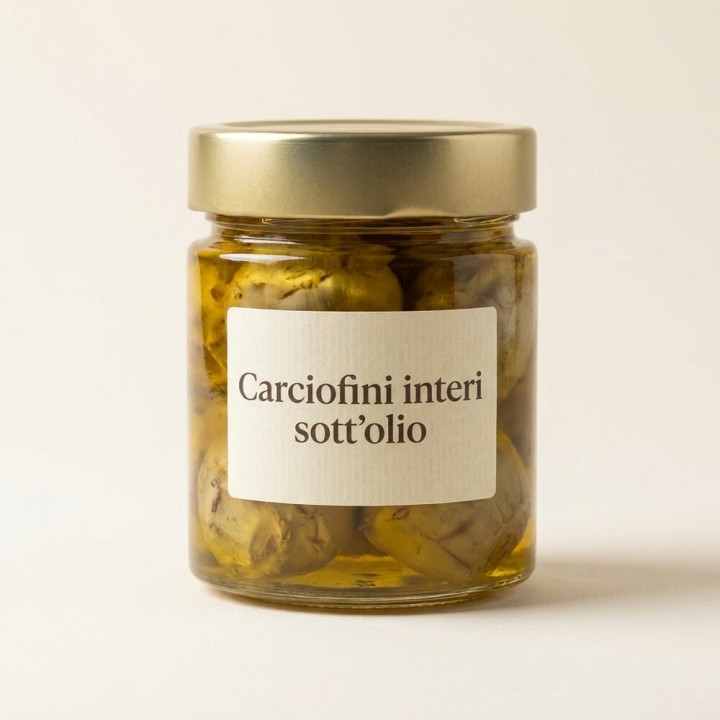 Carciofini interi sott'olio, latta 1,7 kg per la ristorazione