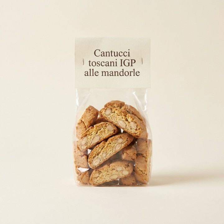 Cantucci toscani IGP alle mandorle, busta 1 kg per bar e ristorazione