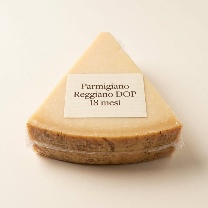 Parmigiano Reggiano DOP 18 mesi, spicchio 500 g sottovuoto