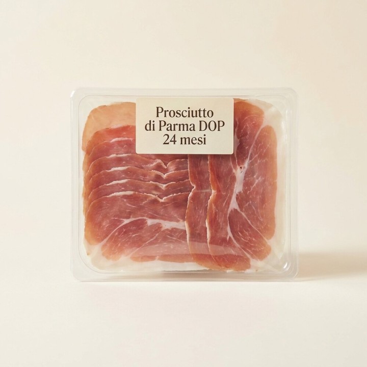 Prosciutto di Parma DOP 24 mesi, affettato 100 g in vaschetta