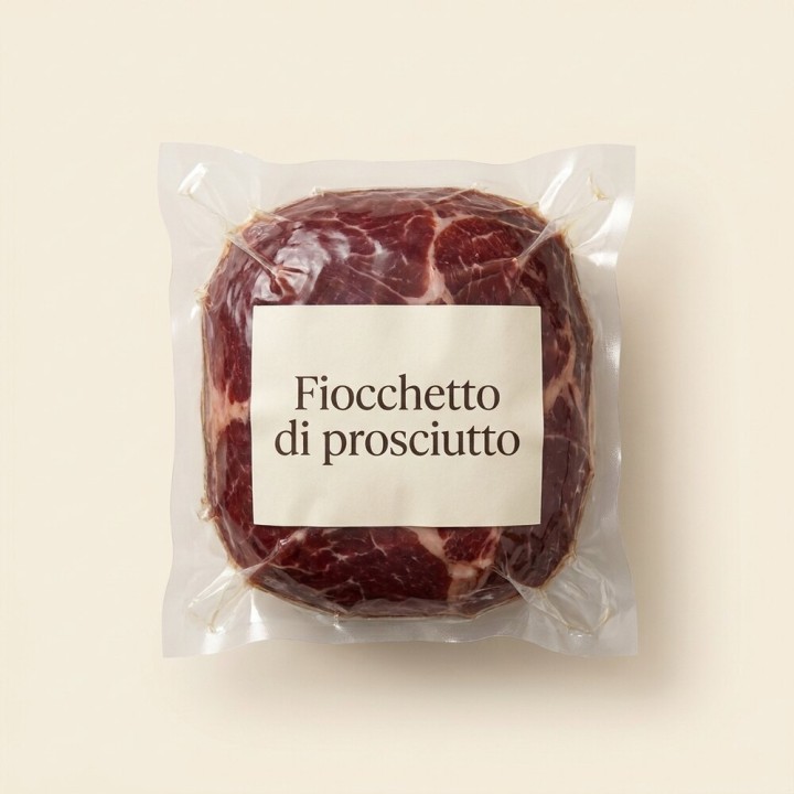 Fiocchetto di prosciutto, trancio 500 g sottovuoto