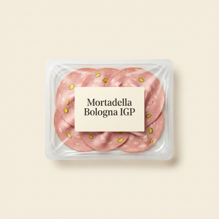 Mortadella Bologna IGP, affettato 100 g in vaschetta