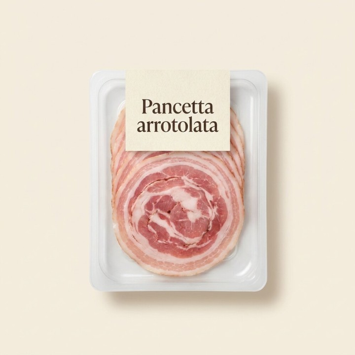 Pancetta arrotolata, trancio 1 kg sottovuoto