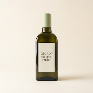 Olio extravergine di oliva biologico italiano, bottiglia 0,5 l