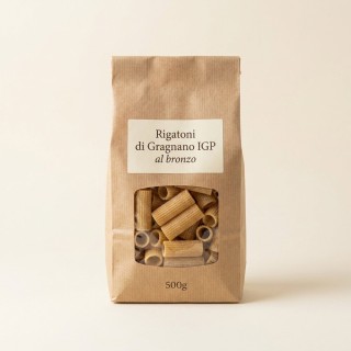 Rigatoni di Gragnano IGP trafilati al bronzo, pacco 500 g