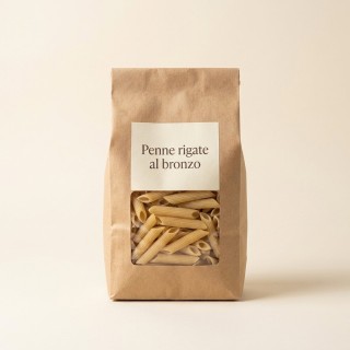 Penne rigate di semola trafilate al bronzo, pacco 1 kg