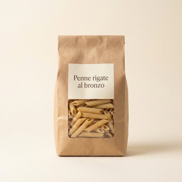 Penne rigate di semola trafilate al bronzo, sacco 3 kg per la ristorazione